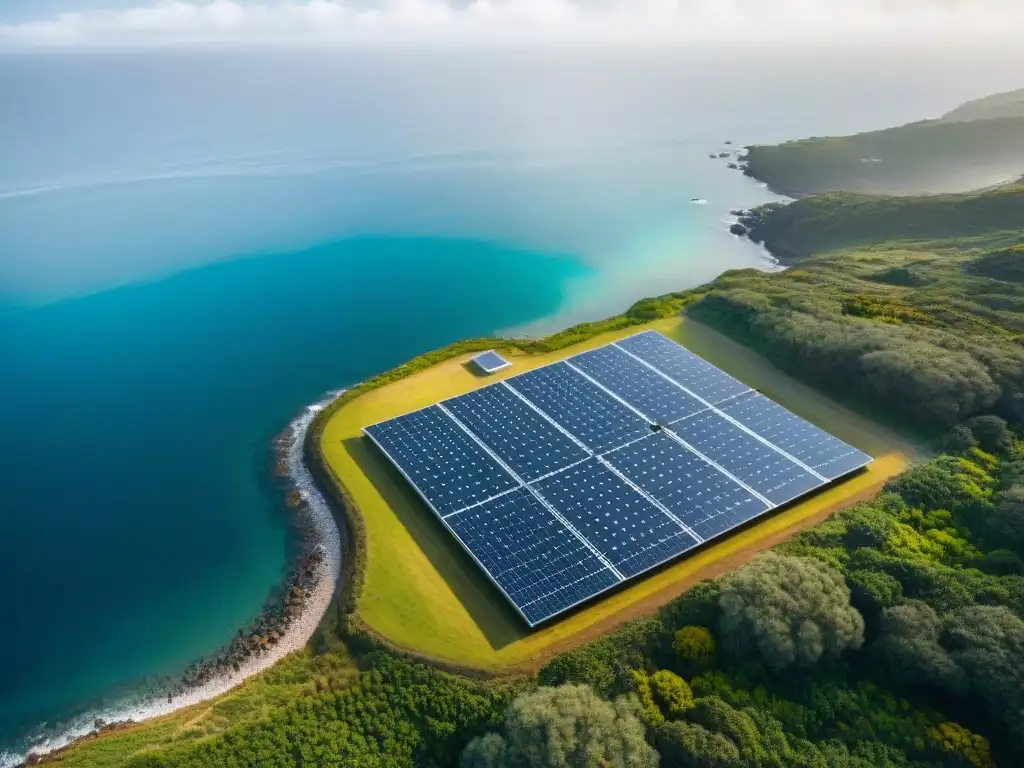 Propiedad costera sostenible: agua pura con energía solar Innovador sistema de agua sostenible en propiedad costera