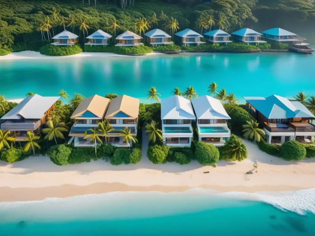 Desarrollo costero de lujo: villas frente al mar Inspirador desarrollo de propiedades costeras con villas de lujo y naturaleza exuberante