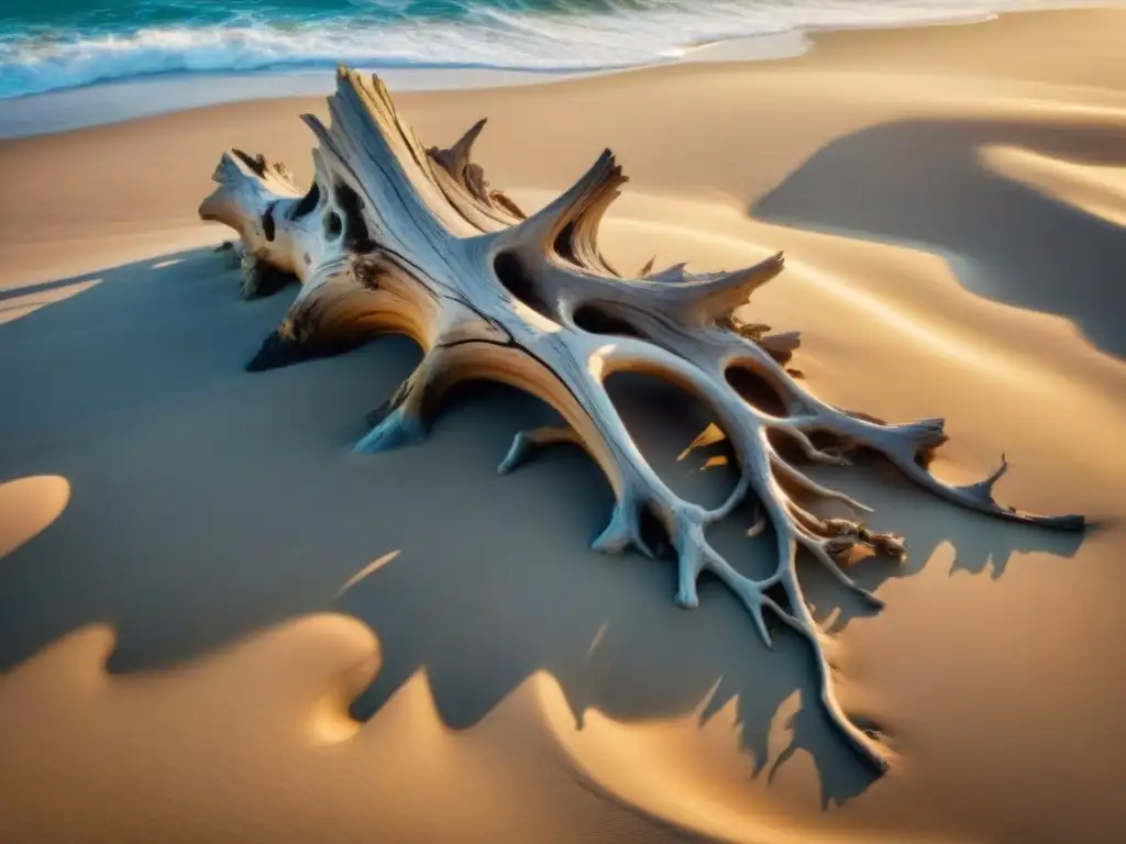 Texturas naturales de madera a la deriva en la playa Diseño de interiores costeros tendencias: Detalle de madera a la deriva en la playa, texturas y colores naturales
