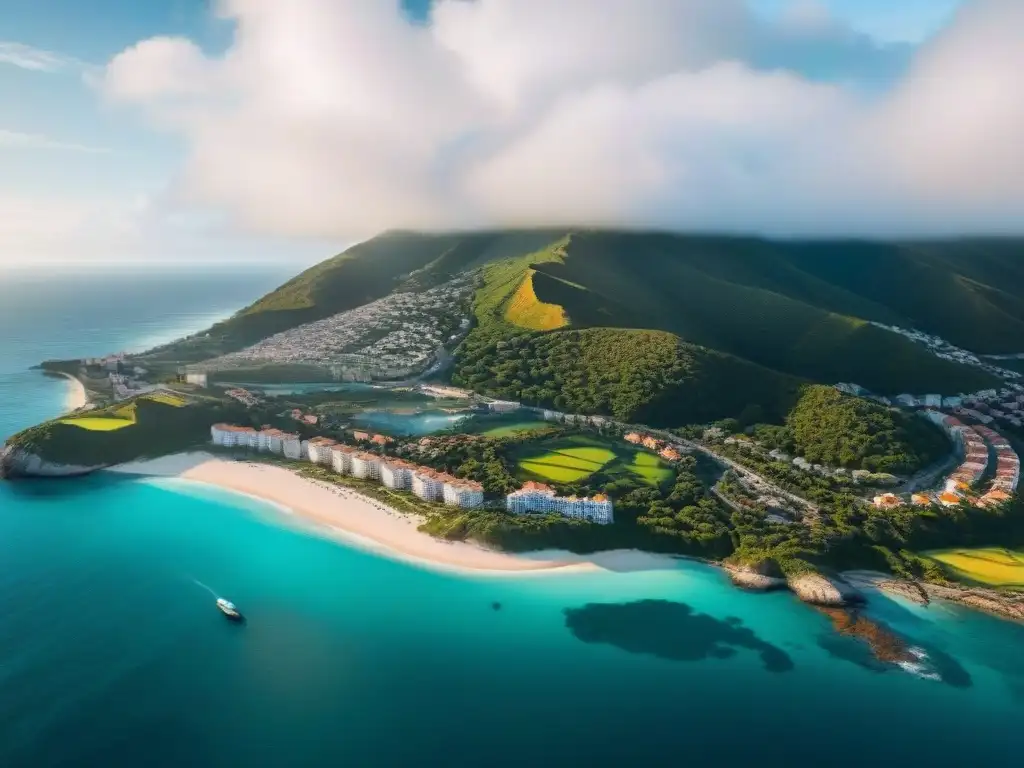 Contraste urbano y costero: inversión inigualable en propiedades marítimas Inversión inmobiliaria en propiedades costeras: ciudad vibrante con modernos rascacielos y costa serena con playas cristalinas