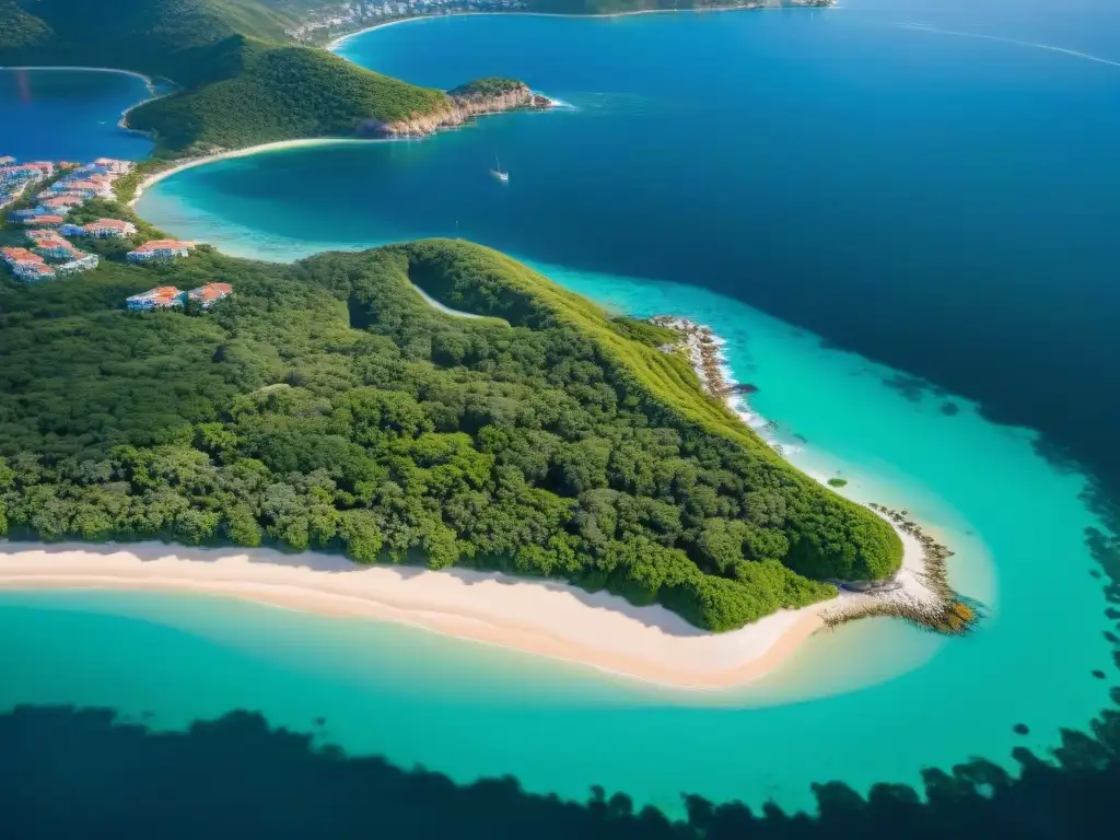 Inversiones costeras: Oportunidades de lujo frente al mar Inversiones costeras: paisaje costero con propiedades frente a la playa y marinas, ideal para beneficios fiscales