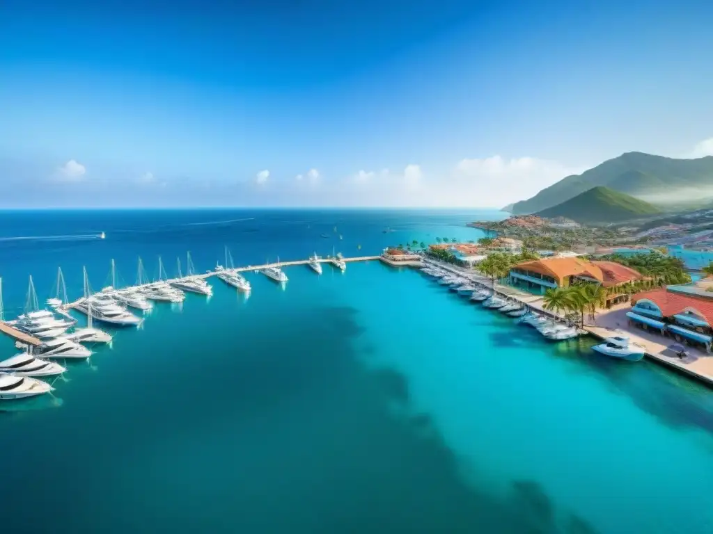 Marina y mercado: encanto costero para inversión Inversiones costeras a través de crowdfunding: Un pueblo costero vibrante con marina, mercado de pescado y paseo marítimo animado