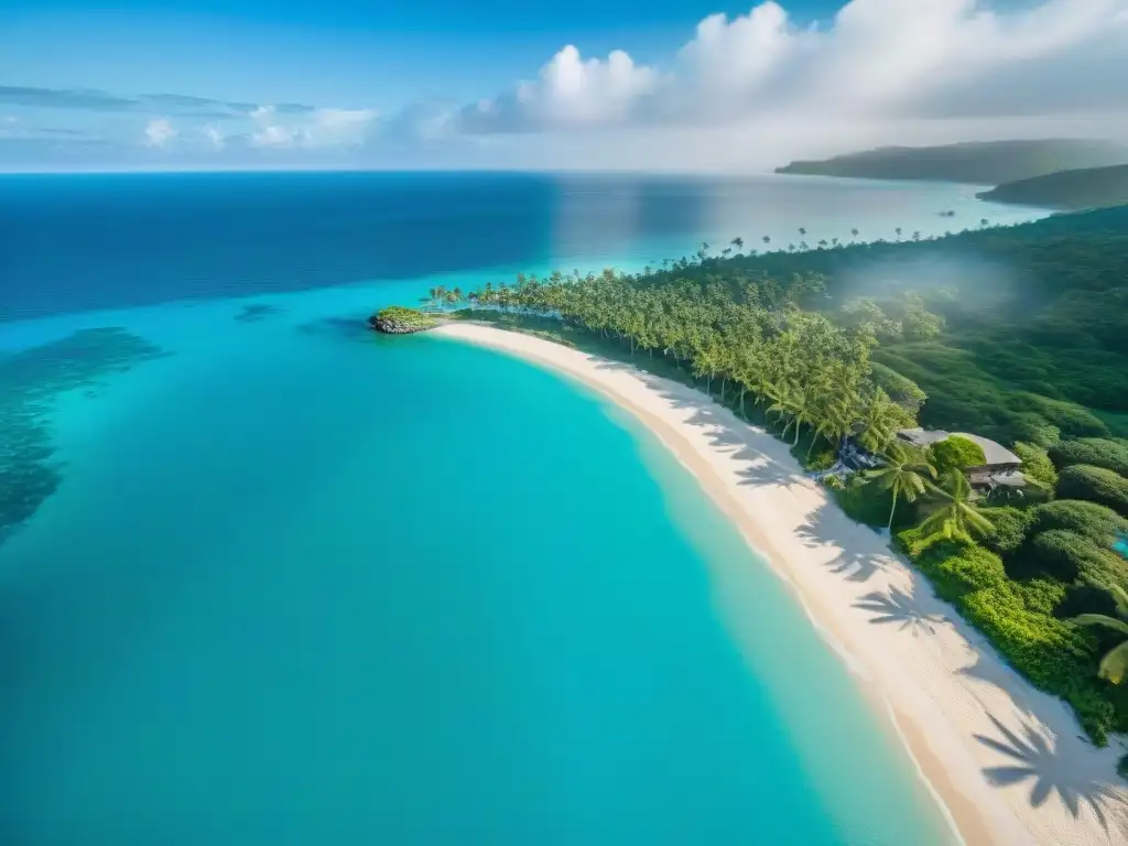 Inversión costera: paraísos rentables en un mar turquesa Inversiones rentables en propiedades costeras: Costa prístina con aguas turquesa y palmeras