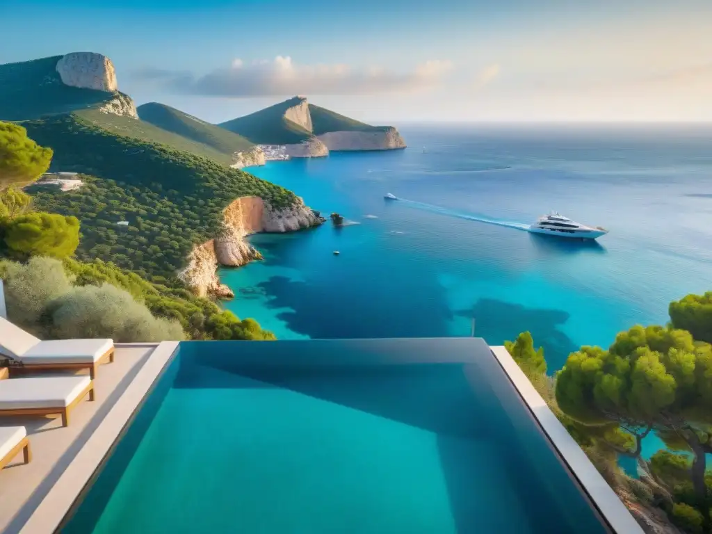 Hotel boutique de lujo en acantilado en Ibiza Una joya de hotel boutique en la costa de Ibiza con exclusividad y vistas panorámicas impresionantes