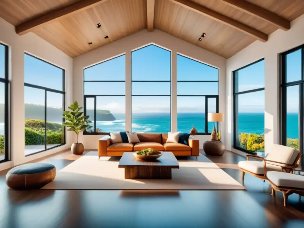 Loft costero: arte y naturaleza frente al mar Un loft costero inspirador con arte y naturaleza, creando una armonía serena