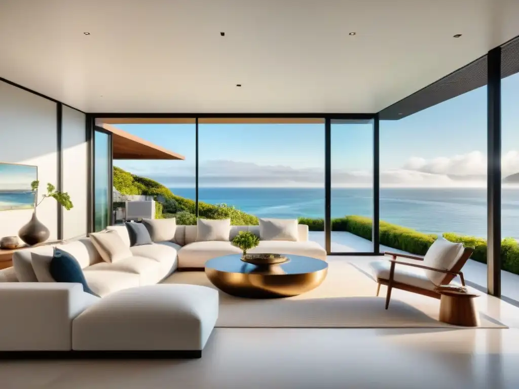 Residencia costera de lujo: fusión moderna y clásica en armonía Una lujosa casa costera que combina elementos modernos y clásicos en su decoración hogar costero