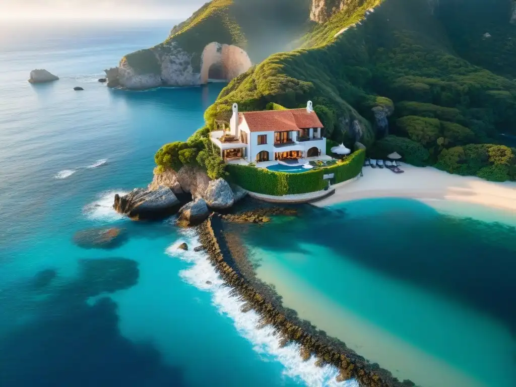 Exclusiva mansión costera: lujo entre acantilados verdes y mar azul Una mansión de lujo con vistas al mar en un entorno exclusivo y sereno