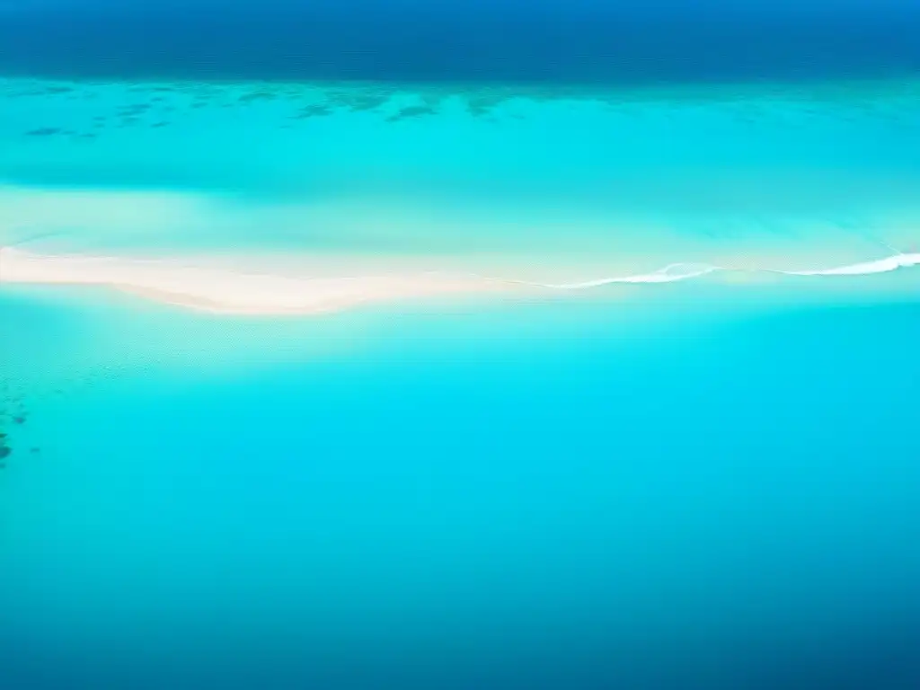 Paraíso marino: Coral, peces y aguas turquesa Maravillosa vista aérea del océano turquesa con arrecife de coral y peces coloridos, reflejando calma y beneficios para el sistema inmunológico