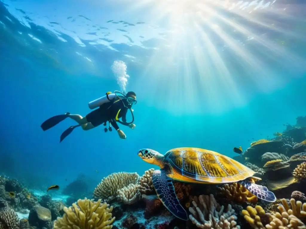 Arrecife de coral vibrante: vida marina en su esplendor Maravilloso arrecife de coral con vida marina diversa