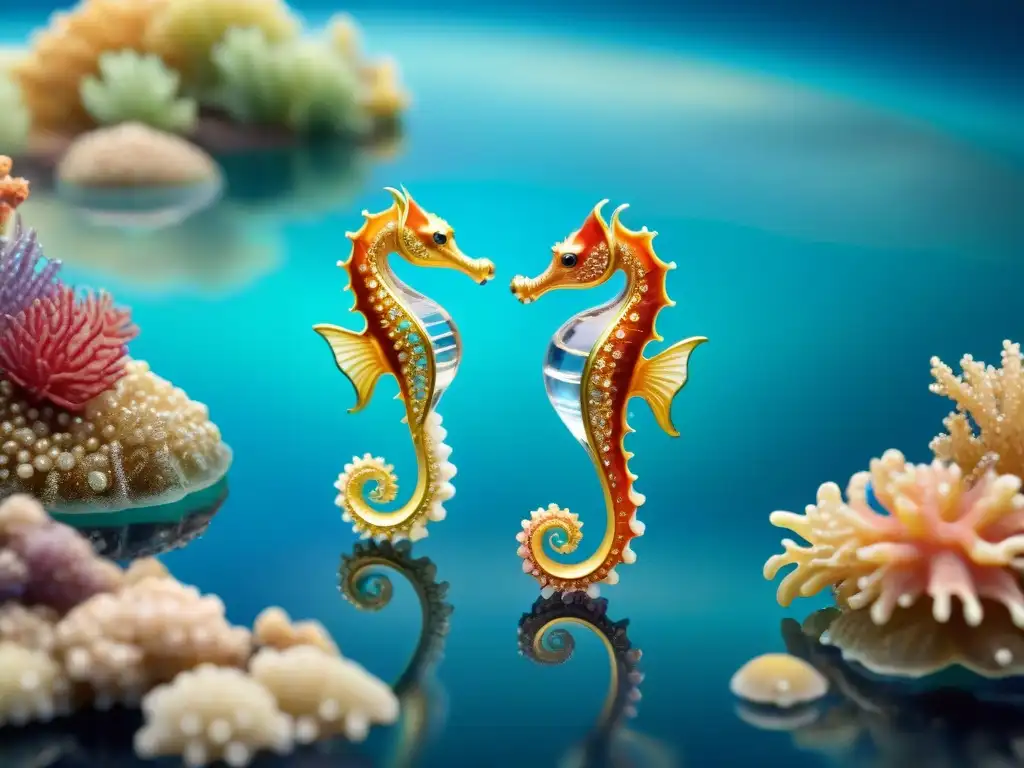 Joyería marina: colección única inspirada en criaturas del mar Joyería marina inspirada en seres marinos como caballitos de mar y medusas, en un elegante y brillante escaparate