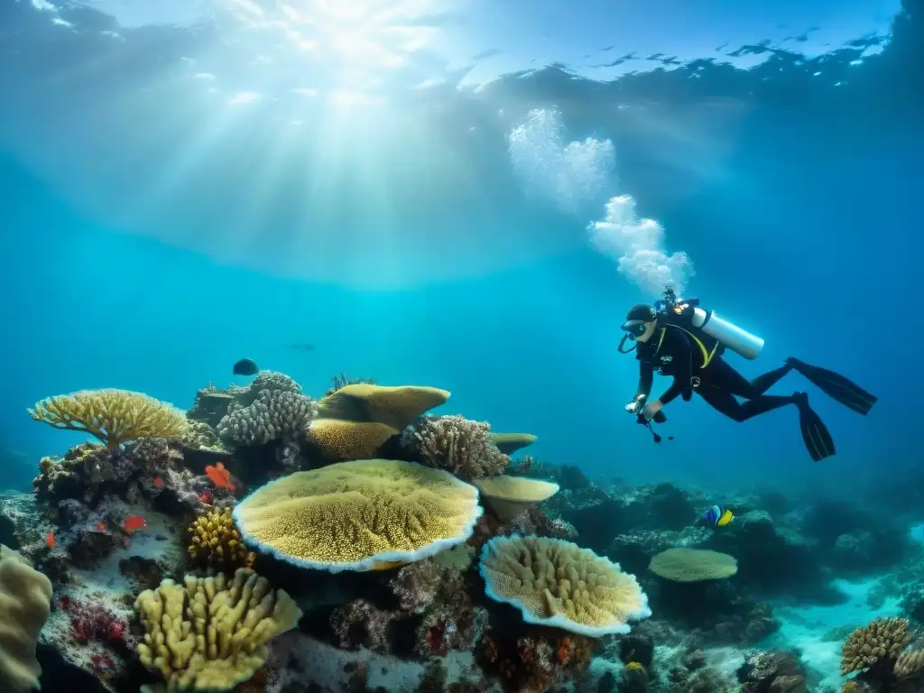 Marinos investigan arrecifes de coral en detallada imagen