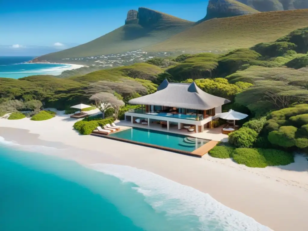 Mansión de lujo frente al mar en Sudáfrica: paraíso costero exclusivo Las mejores propiedades costeras en Sudáfrica: lujosa mansión con vista al mar, piscina infinita y helipuerto en el techo