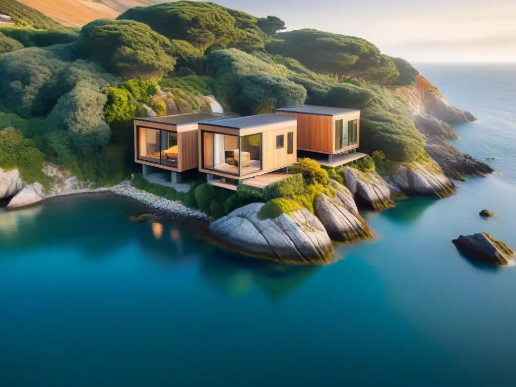 Microcasas modernas en costa, diseño innovador en armonía con entorno Microcasas en la costa: diseño y espacio