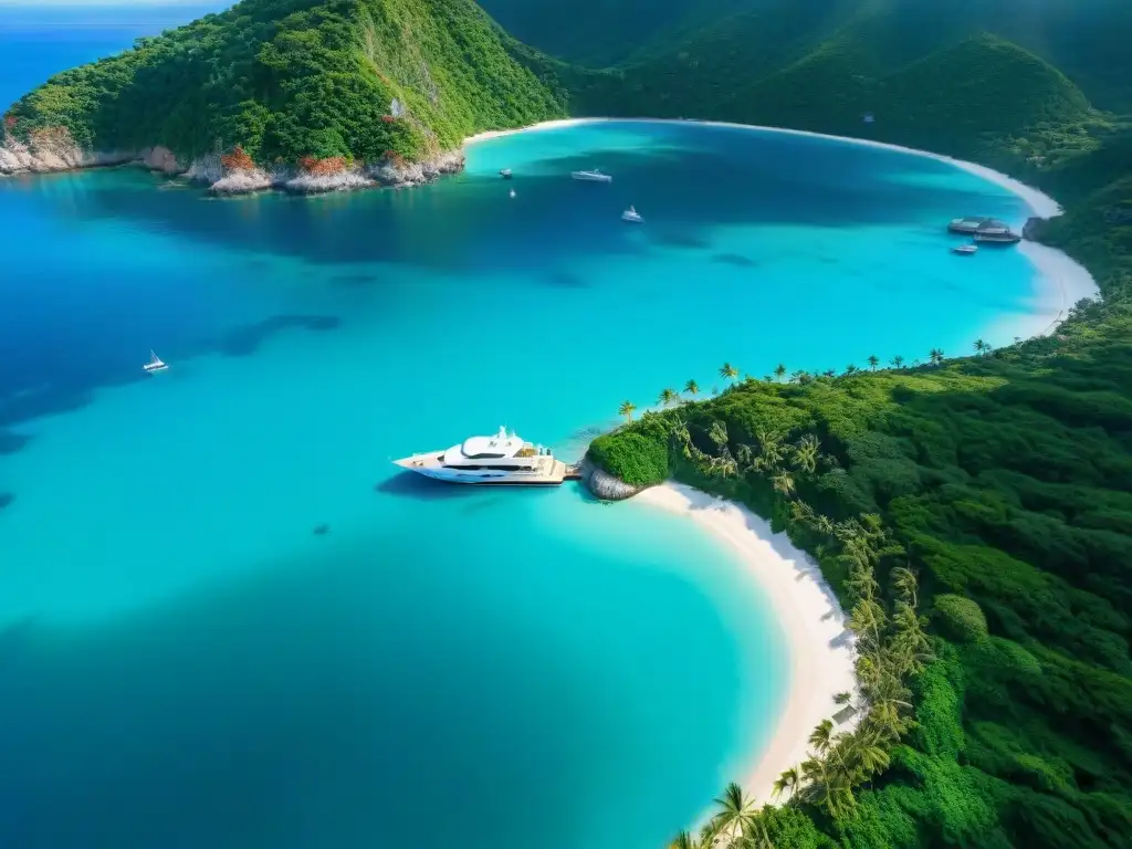 Resort de lujo entre montañas y mar turquesa Un oasis de lujo costero entre montañas verdes y aguas turquesas