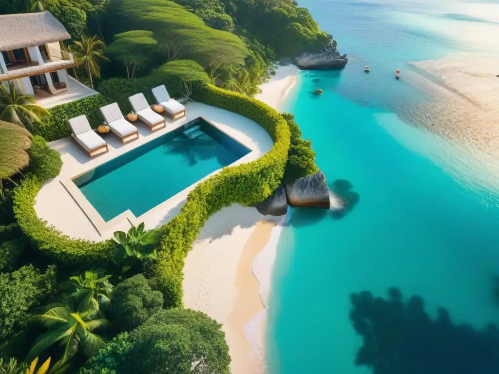 Propiedad costera de lujo con playa privada y piscina infinita Un oasis de lujo costero con servicios de concierge para propiedades costeras