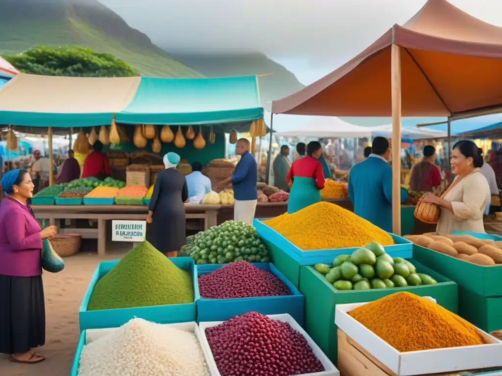Mercado artesanal vibrante en isla costera Explorando oportunidades en un mercado global en una isla costera vibrante