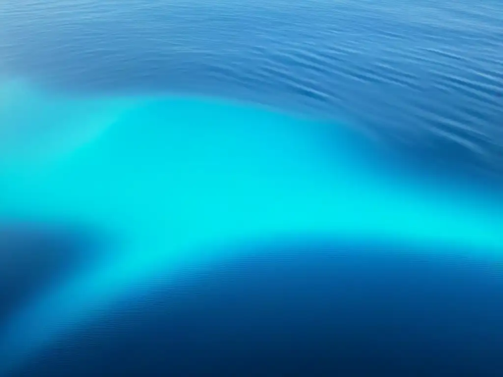 Profundidades azules: paisaje marino hipnótico Un paisaje marino sereno en tonos azules, reflejando la luz solar en el agua