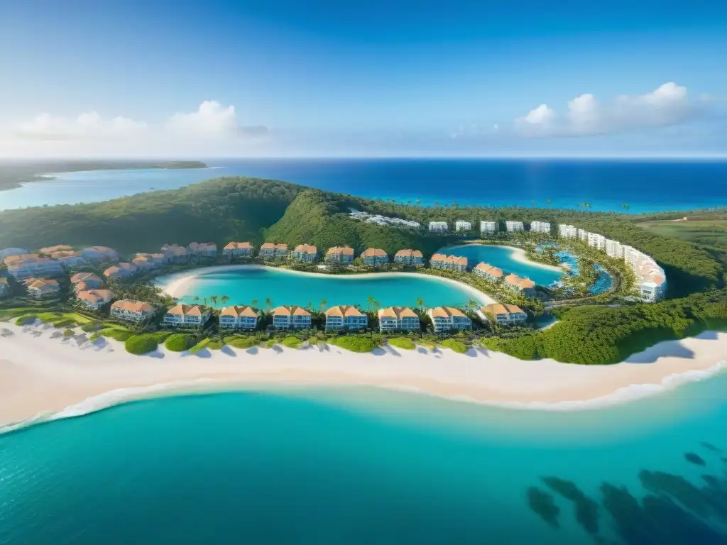 Retiro de lujo frente al mar: villas, piscina infinita y vida serena Un paraíso de jubilación en la costa con villas lujosas, jardines exuberantes y una piscina infinita frente al mar