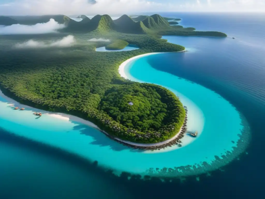 Paraíso costero: lujo y ecoturismo en armonía Un paraíso costero donde ecoturismo y mercado inmobiliario se fusionan en armonía, con bosques verdes y aguas turquesas