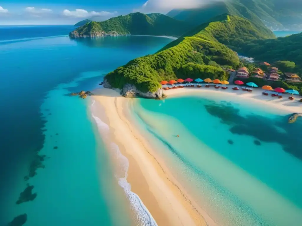 Paraíso costero: playas de arena, aguas turquesa y villas junto al mar Un paraíso costero ideal para alquiler vacacional para estancias largas