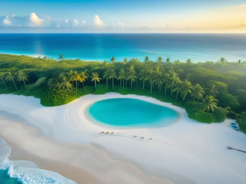 Paraíso costero de lujo: aguas turquesas y atardecer dorado Un paraíso costero de lujo con aguas turquesas y playas blancas, ideal para invertir en propiedades costeras no residentes
