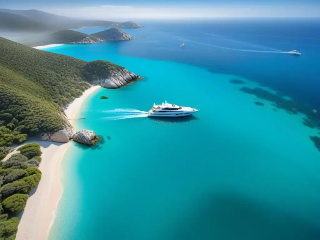 Costa Esmeralda en Sardinia: Paraísop exclusivo de lujo Un paraíso costero de lujo y opulencia en Costa Esmeralda, Italia, con aguas turquesas, playas de arena y yates lujosos