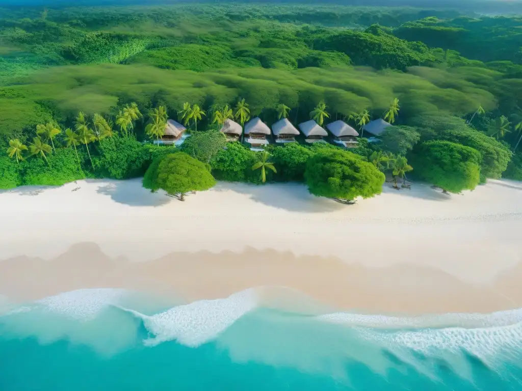 Paraíso tropical: playa exclusiva de aguas turquesa y arena blanca Paraíso costero: playa tropical de aguas cristalinas, arena blanca, palmeras y villas de lujo