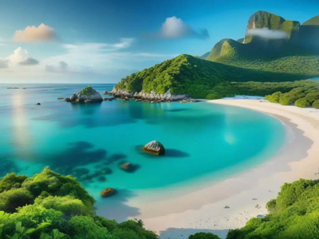 Paraíso costero sostenible: turismo ecofriendly en armonía con la naturaleza Un paraíso costero sostenible: turismo responsable en destinos costeros, con actividades ecológicas y diversidad de viajeros