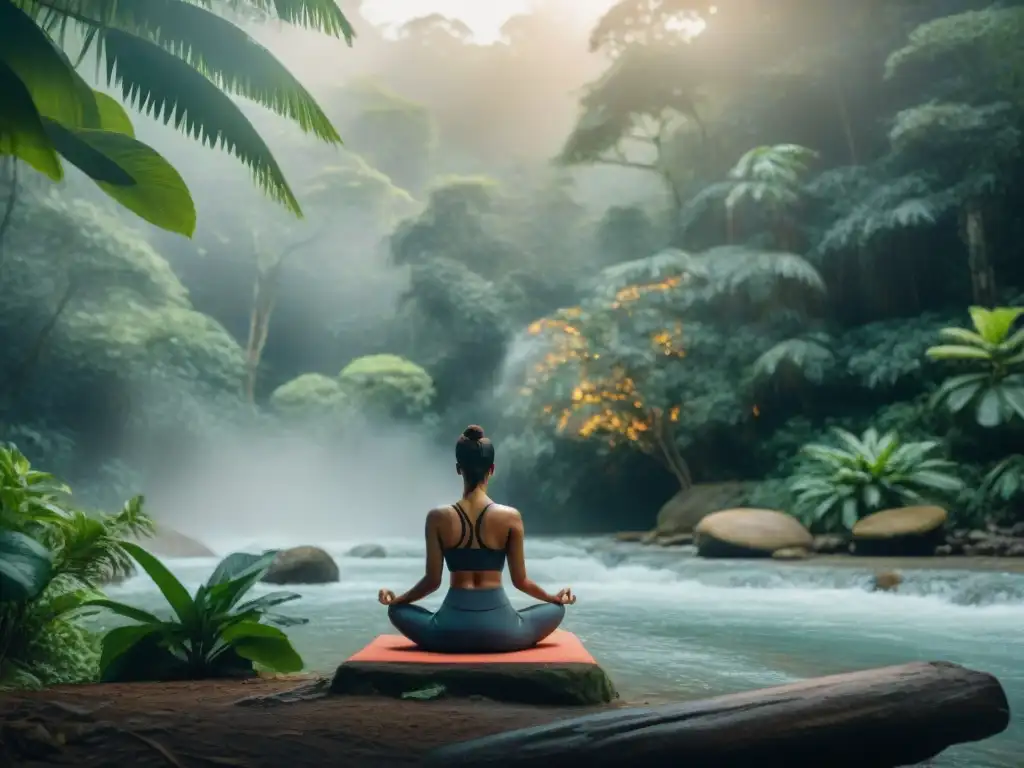Retiro eco en la selva: yoga al aire libre entre árboles Un paraíso eco-friendly donde la conexión con la naturaleza se fusiona con la serenidad del yoga al aire libre