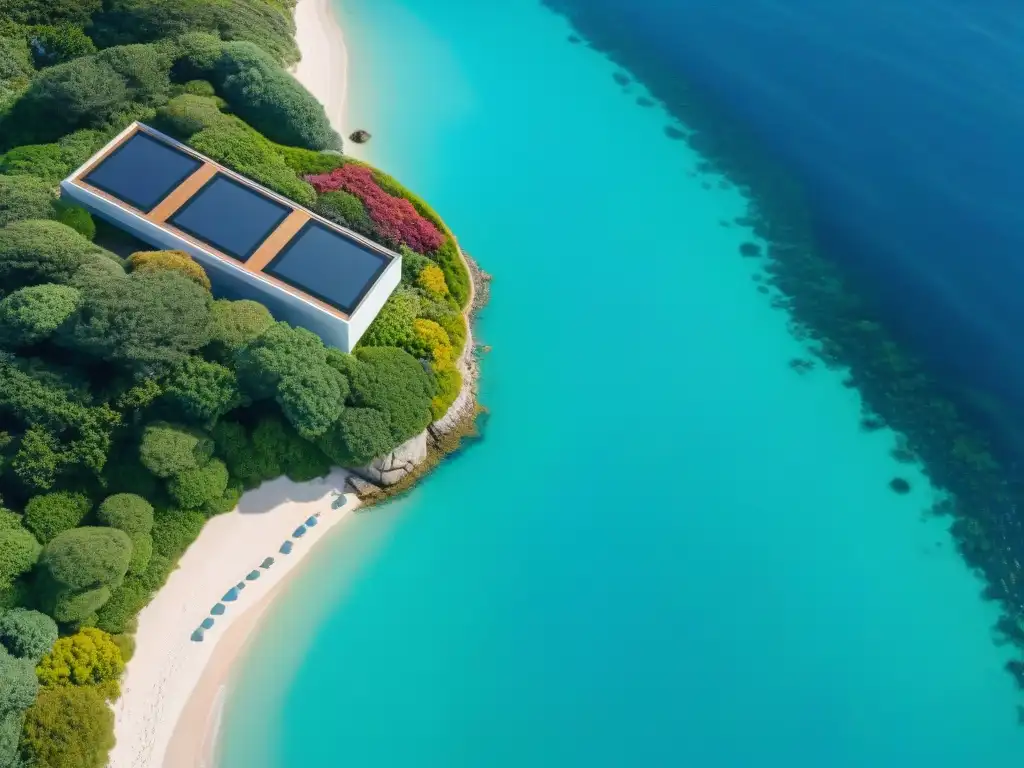 Propiedad costera: Techo verde vibrante integrado con la naturaleza Un paraíso ecológico: techos verdes en propiedades costeras, armonía entre arquitectura y naturaleza