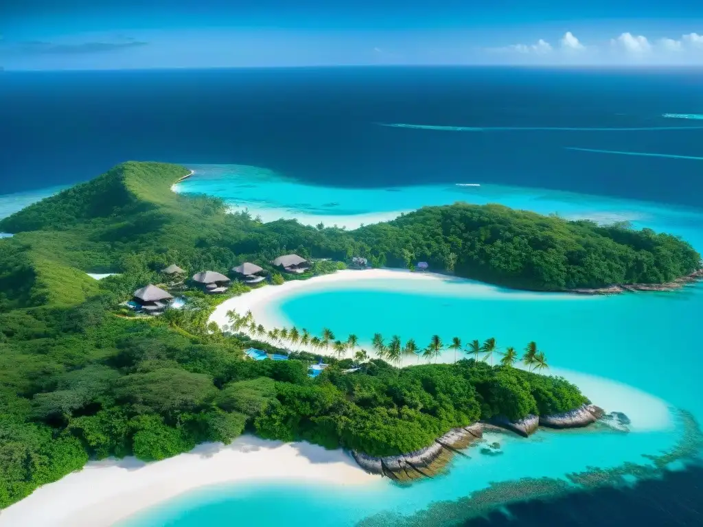 Paraíso exclusivo: isla privada de lujo en el Caribe Un paraíso de lujo desconectado en isla privada del Caribe: aguas turquesas, playas blancas y villas exclusivas con piscinas infinitas
