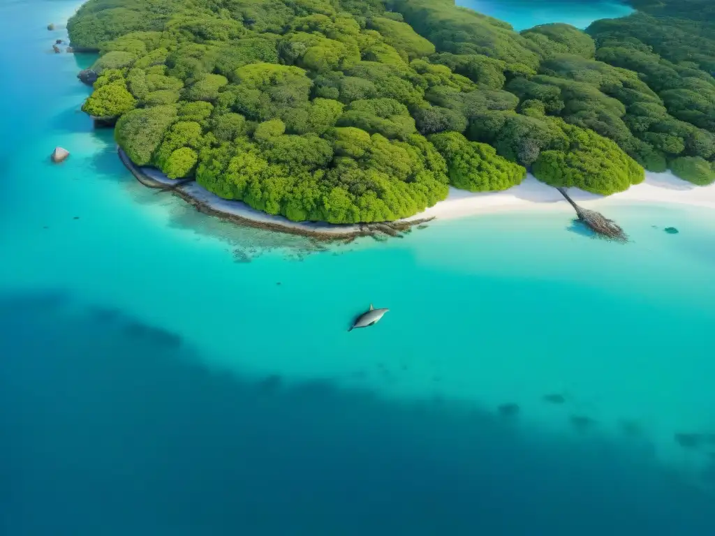 Paraíso marino: biodiversidad en armonía Un paraíso marino vibrante en armonía ambiental, destacando la conservación costera