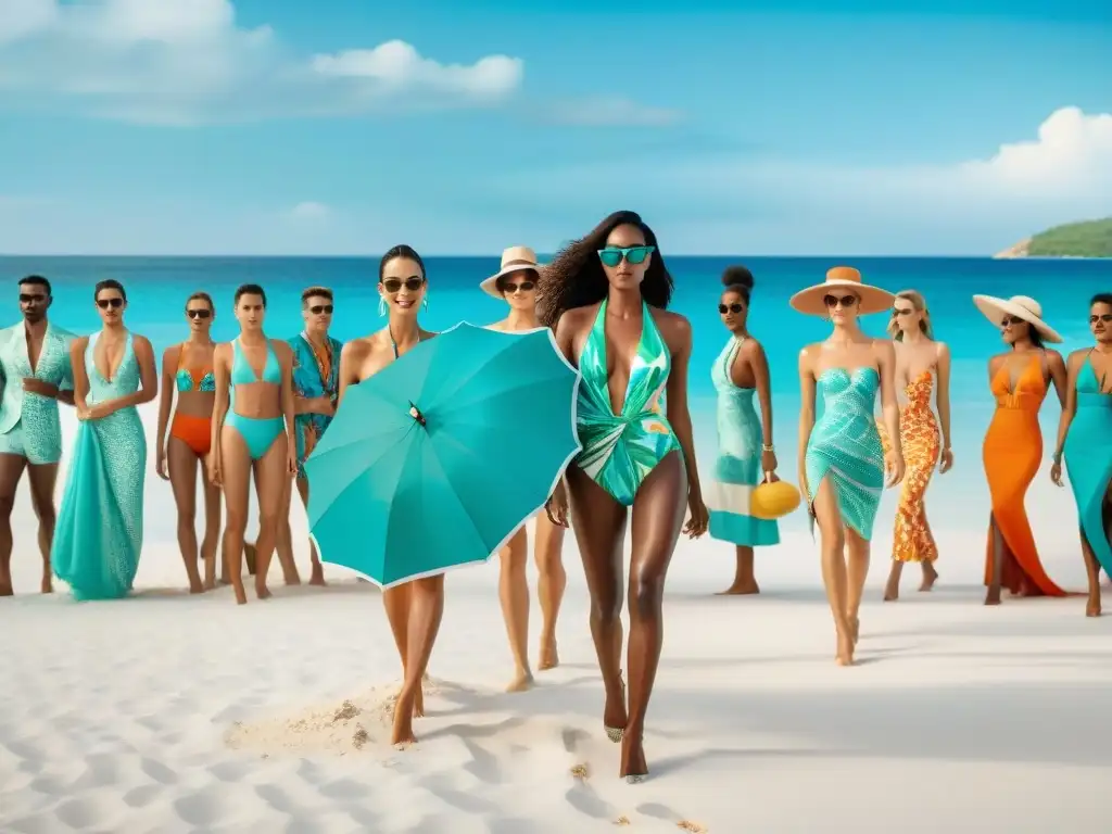 Moda playera de lujo: tendencias 2023 en bañadores de diseñador Un paraíso de moda en la playa con trajes de baño de diseñador, elegancia y tendencias de lujo para el 2023