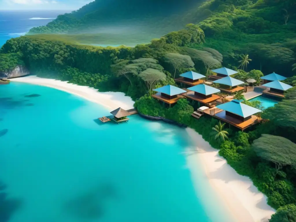 Paraíso ecológico: ecoresort de lujo en armonía con la naturaleza Un paraíso sostenible: EcoResort de lujo en la costa, integrado con la naturaleza