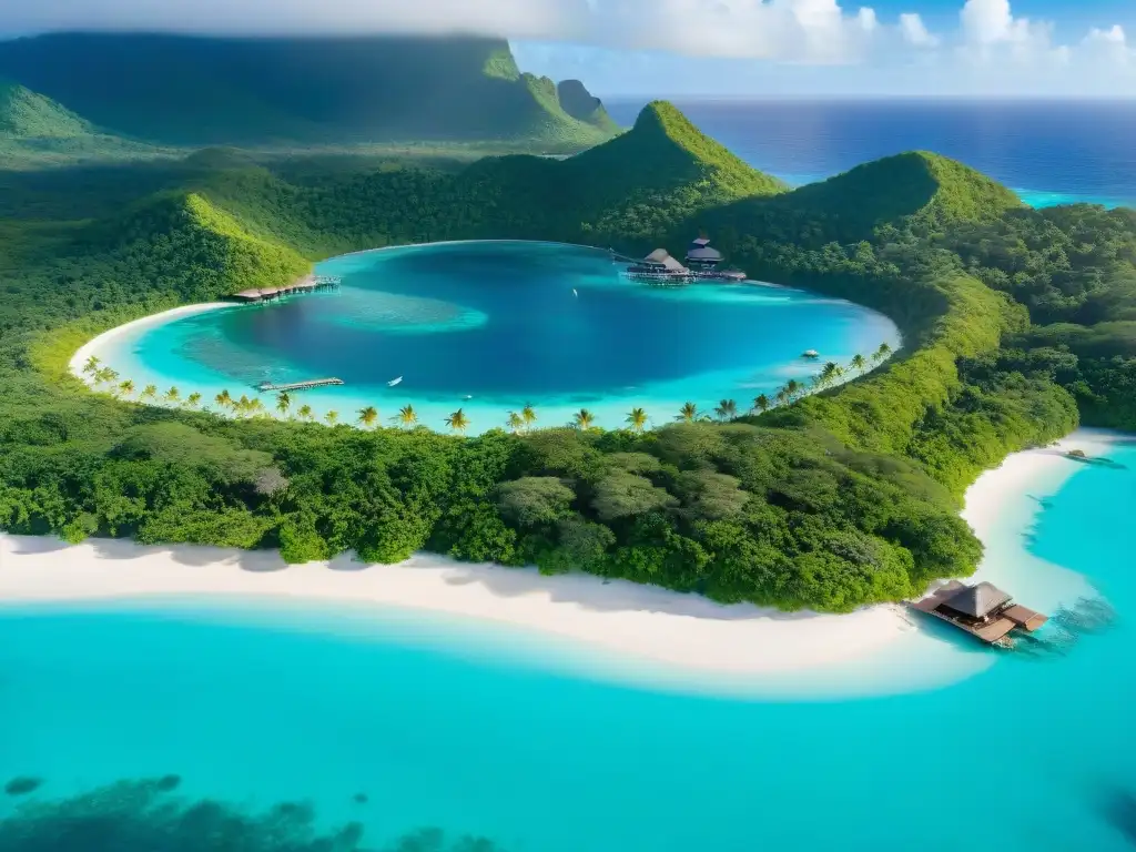 Ecoresort sostenible en el Caribe: ¡Una experiencia eco única! Un paraíso sostenible en el Caribe: Experiencias EcoResorts Caribe con paneles solares brillantes y aguas turquesa
