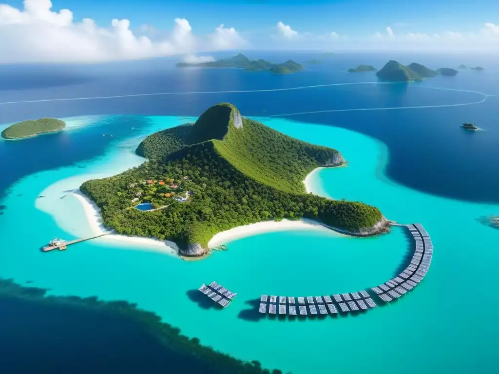 Paraíso sostenible: islas verdes y tecnología eco Un paraíso sostenible en islas: propiedades eco amigables, energía solar y eólica, transporte verde