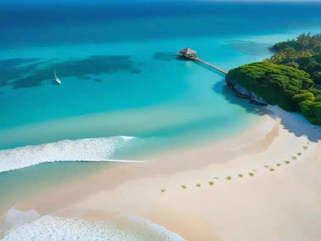 Paraíso playero: lujo y relax en alquiler vacacional frente al mar Un paraíso vacacional perfecto en la costa: playa de aguas turquesas, palmeras, casas de alquiler y tranquilidad