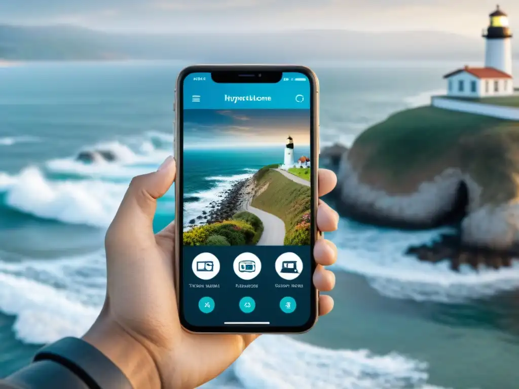 Vigilancia costera: control de cámaras desde app Persona usando aplicación para monitorizar cámaras de seguridad en costa, integrando tecnología en mantenimiento hogar costero