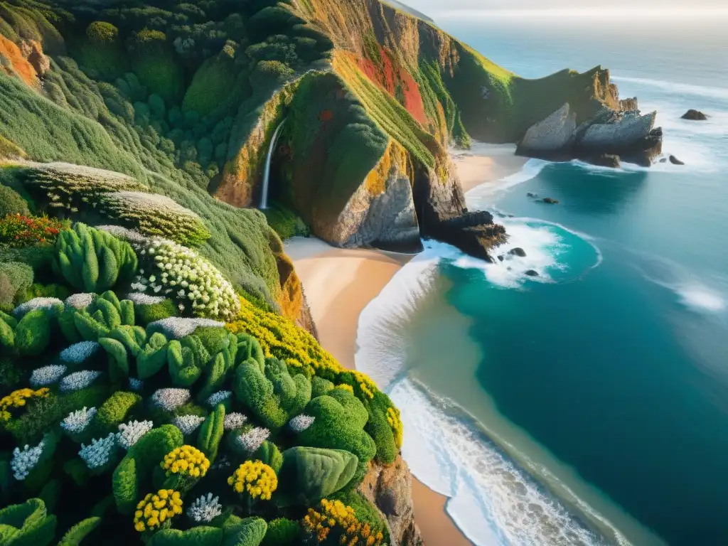 Costa salvaje: belleza y resiliencia de plantas costeras Plantas resistentes en paisajismo costero, belleza y armonía entre la naturaleza y el diseño