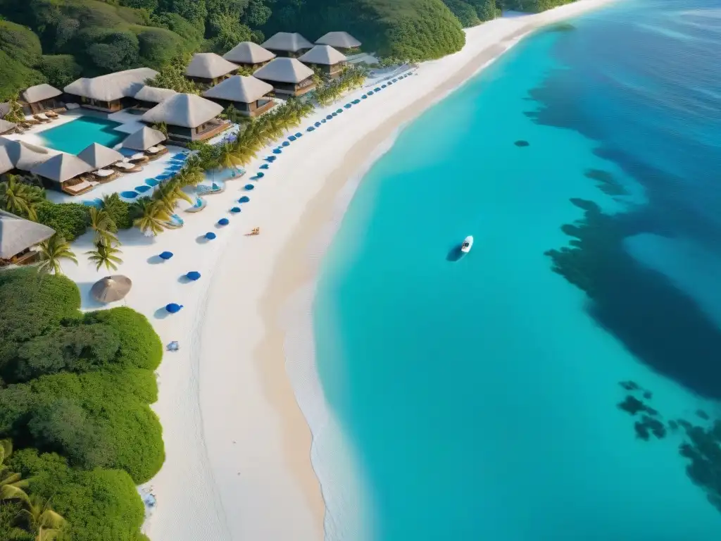 Paraíso costero: lujo y serenidad con servicios de concierge Playa de lujo con servicios de concierge para propiedades costeras, sol dorado y aguas turquesas