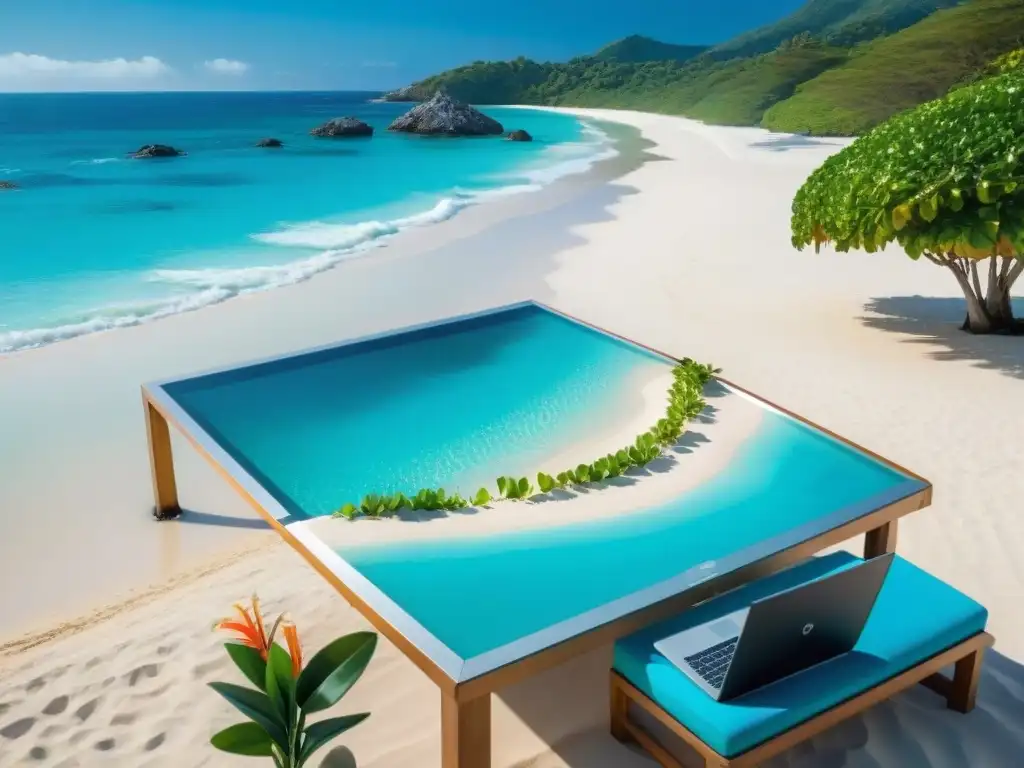 Concierge de playa: lujo y servicio personalizado en paraíso tropical Un rincón playero idílico con servicios concierge personalizados