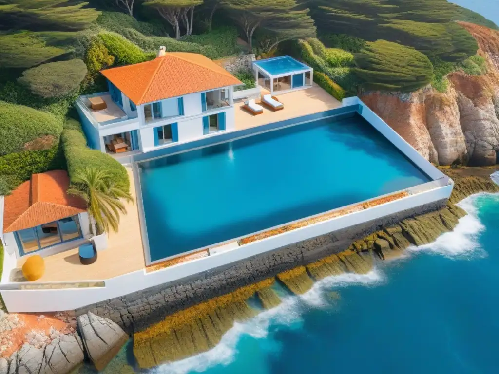 Restauración costera: equipo profesional renueva villa junto al mar Profesionales restaurando villa costera, resaltando belleza y potencial