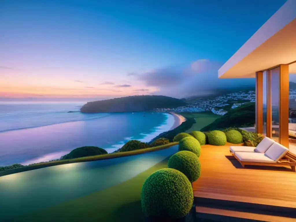 Visualización 3D de propiedad costera: diseño y vistas impresionantes Propiedad costera con visualización en 3D destacando diseño interior y exterior, paisajismo detallado y vistas al mar