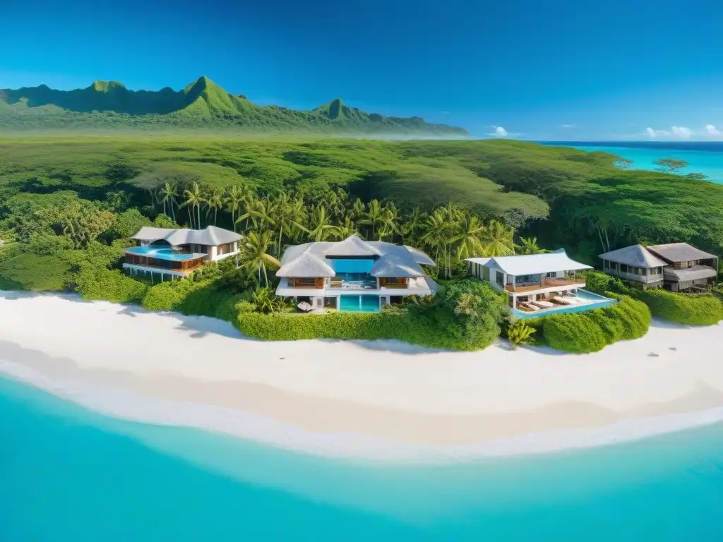 Paraíso costero de lujo: villas frente al mar en un oasis tropical Propiedad costera de ensueño con villas de lujo, aguas turquesas y playa de arena blanca