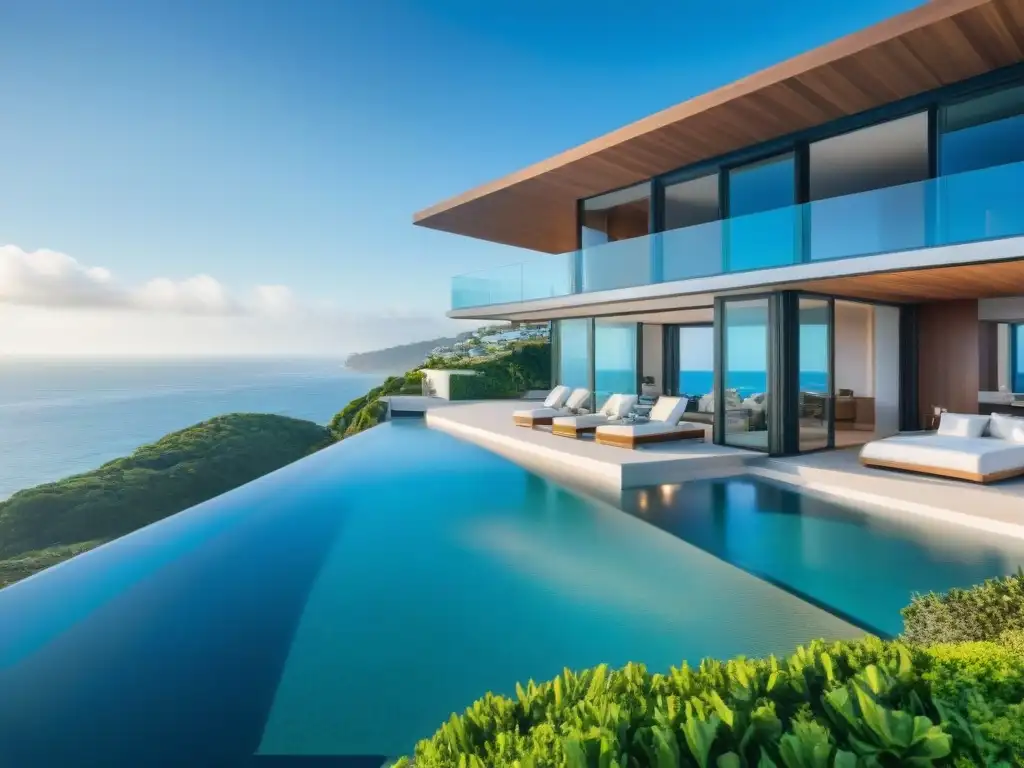 Propiedad exclusiva en acantilado: lujo y diseño innovador Propiedad costera exclusiva con arquitectura innovadora y diseño lujoso, ventanales y piscina infinita, frente al mar