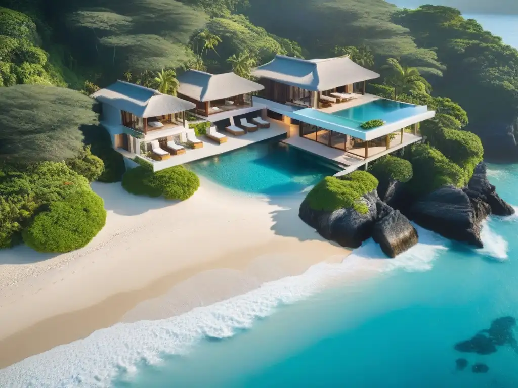 Propiedad costera de lujo con playa privada y villas de ensueño Propiedad costera exclusiva con servicios de concierge, playa privada, villas de lujo y helicóptero