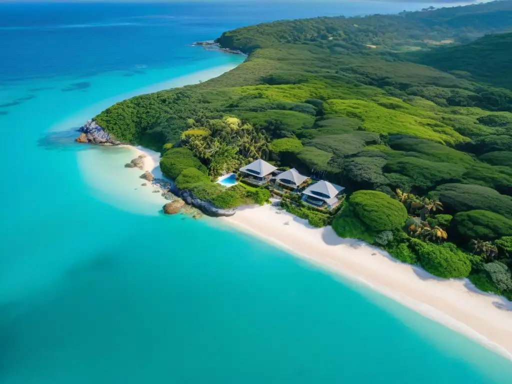 Paraíso costero: propiedad entre vegetación exuberante y playas blancas Una propiedad costera entre exuberante vegetación y playas de arena blanca, con aguas turquesas