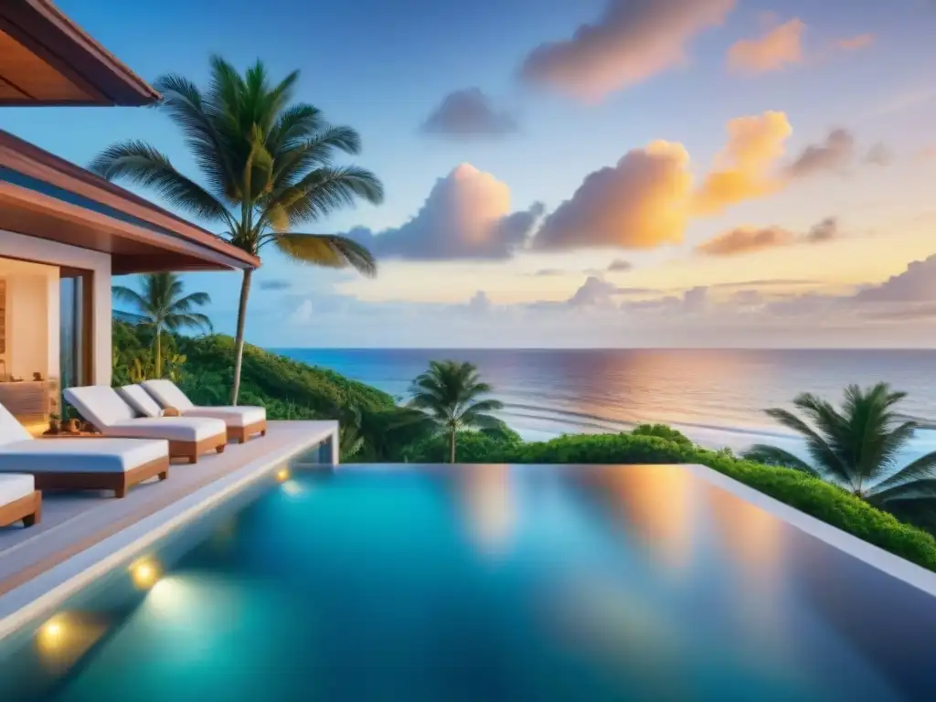 Residencia de lujo frente al mar al atardecer Transforma propiedad costera en hogar soñado con vista al mar al atardecer