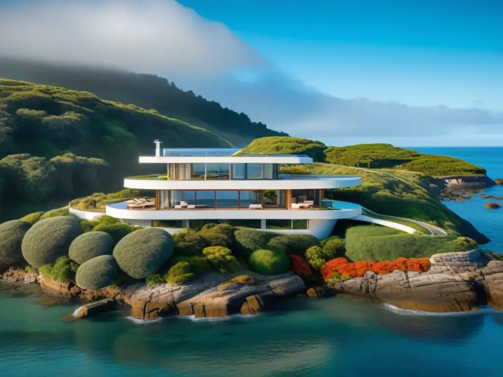 Armonía arquitectónica: propiedad costera integrada con la naturaleza Una propiedad costera integrada en el paisaje, armonizando modernidad con entorno natural