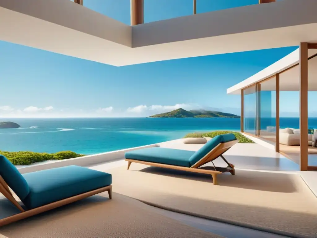 Propiedad playera minimalista: fusión moderna con la naturaleza Propiedad costera minimalista con vistas panorámicas al mar